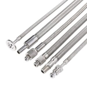 Straight welded metal hose