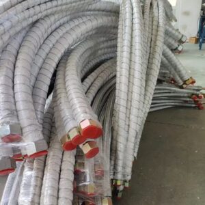 asbestos coated metal hose assembly